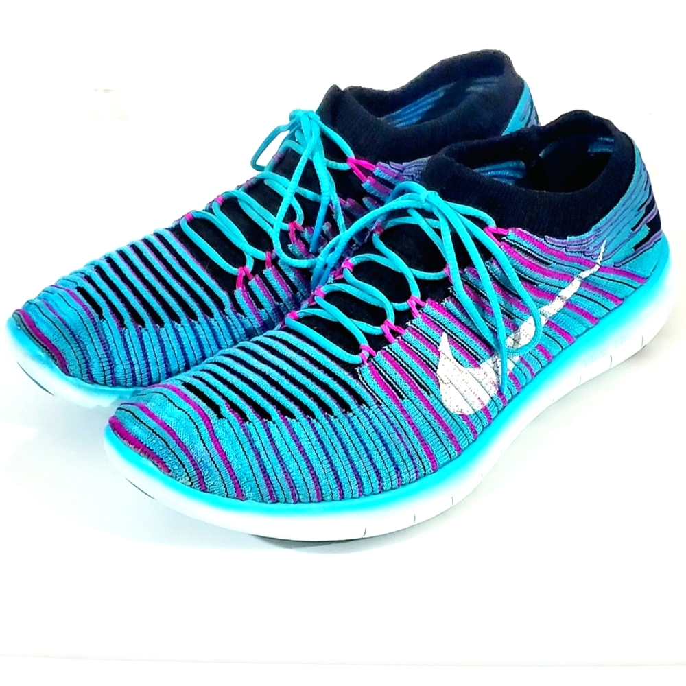 NIKE FREE RN MOTION FLYKNIT RUNNING SHOES. WOMENS Sz:8.5 LIKE NEW! LIGHTWEIGHT